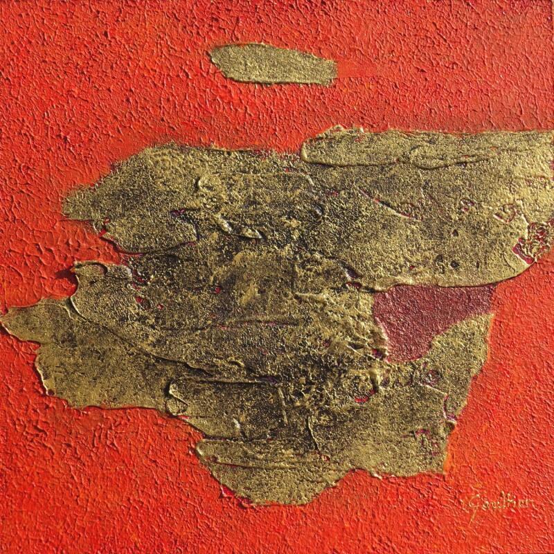 Painting Rouge et or by Gaultier Dominique | Painting Subject matter Minimalist Acrylic