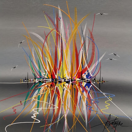 Pintura Couleurs d'un soir por Fonteyne David | Pintura Figurativo Acrílico