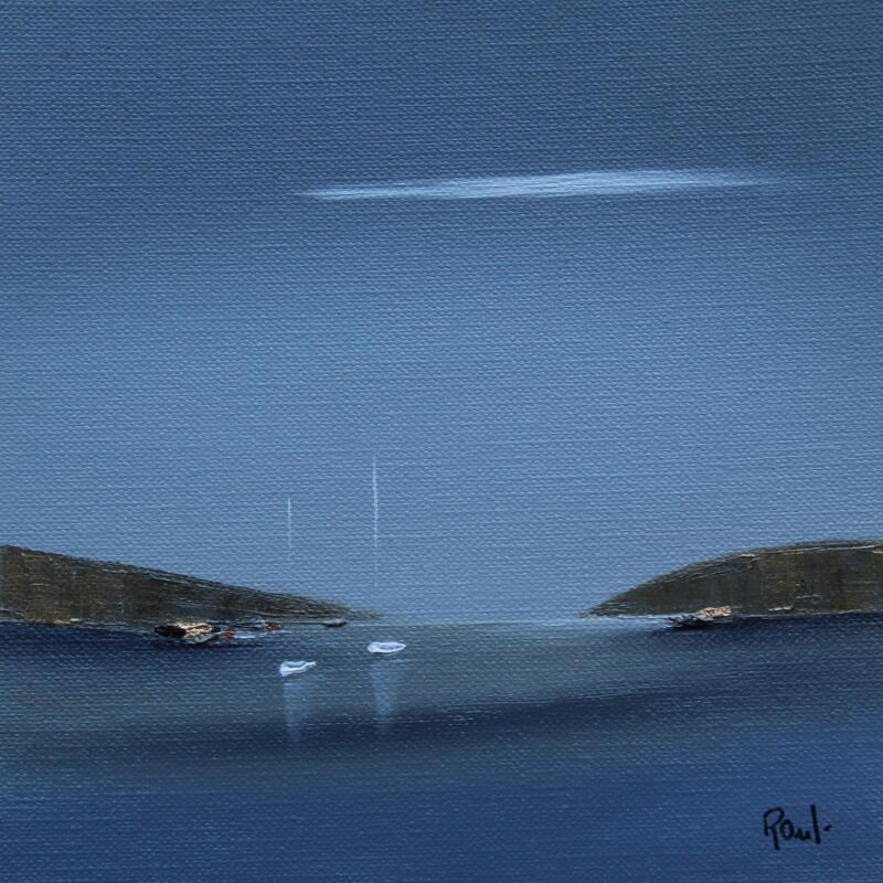 Painting Evasion 83 by Roussel Marie-Ange et Fanny | Painting Figurative Marine Minimalist Oil