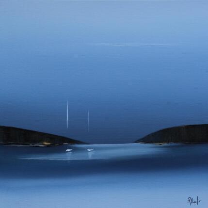 Painting Instant d'émotion 85 by Roussel Marie-Ange et Fanny | Painting Figurative Oil Marine, Minimalist