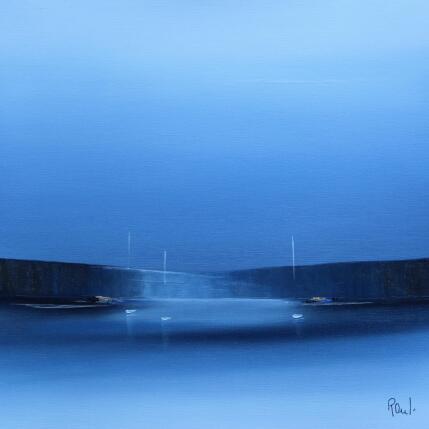 Peinture Horizon marin 83 par Roussel Marie-Ange et Fanny | Tableau Figuratif Huile Marine, Minimaliste