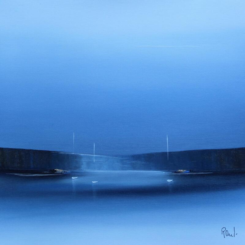 Painting Horizon marin 83 by Roussel Marie-Ange et Fanny | Painting Figurative Marine Minimalist Oil
