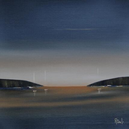 Pintura Evasion marine 85 por Roussel Marie-Ange et Fanny | Pintura Figurativo Aceite Marine, Minimalista