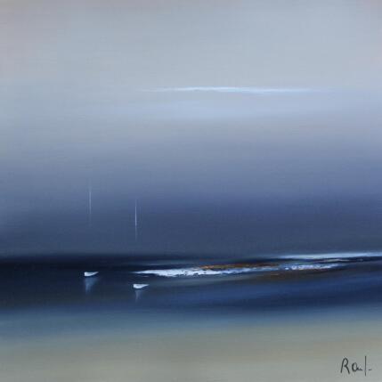 Painting Plénitude 85 by Roussel Marie-Ange et Fanny | Painting Figurative Oil Marine, Minimalist