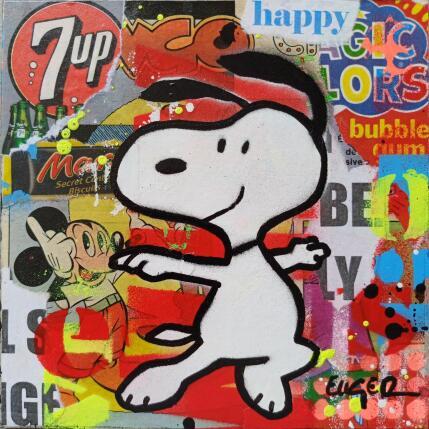 Peinture Happy  par Euger Philippe | Tableau Pop-art Acrylique, Collage Icones Pop