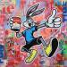 Painting Bunny's soup by Euger Philippe | Painting Pop-art Pop icons Acrylic Gluing
