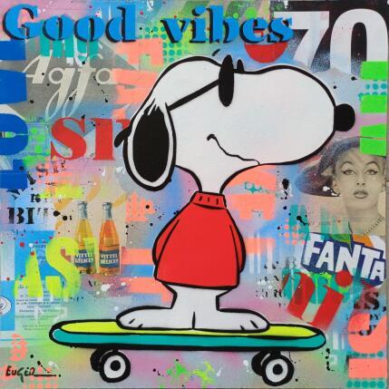Peinture Good vibes par Euger Philippe | Tableau Pop-art Acrylique, Collage Icones Pop