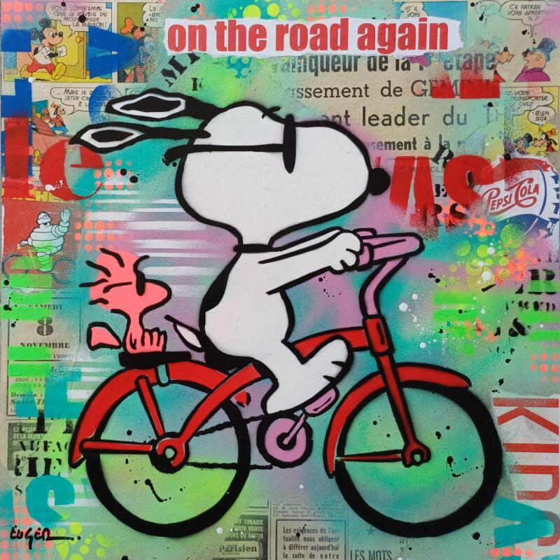 Painting On the road again by Euger Philippe | Painting Pop-art Pop icons Acrylic Gluing