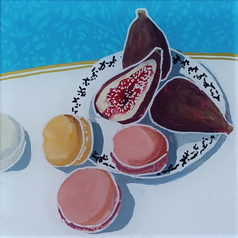 Peinture Pierre n'avait pas pensé au parfum figues par Auriol Philippe | Tableau Figuratif Natures mortes Plexiglas Acrylique Posca