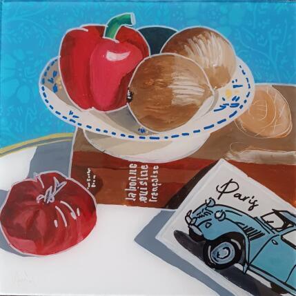 Peinture Le programme du voyage était gourmand par Auriol Philippe | Tableau Figuratif Acrylique, Plexiglas, Posca Natures mortes