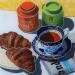 Painting Breakfast mondial by Auriol Philippe | Painting Figurative Still-life Plexiglass Acrylic Posca