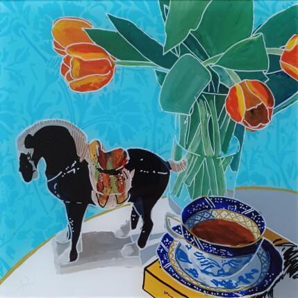 Painting Francis était passé à Amsterdam  by Auriol Philippe | Painting Figurative Acrylic, Plexiglass, Posca Still-life