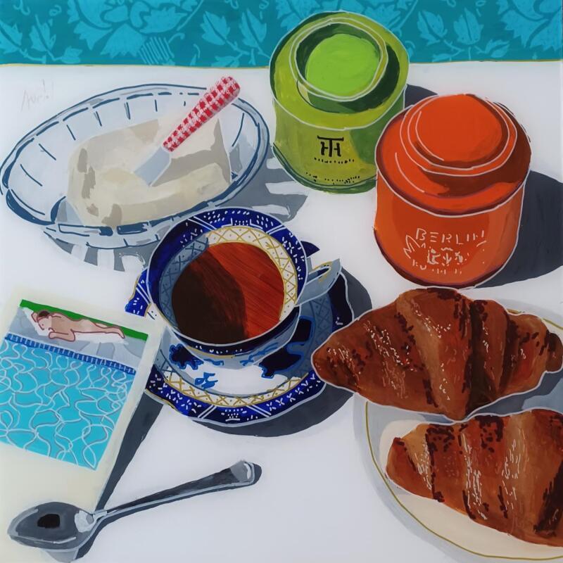 Painting David avait choisi Berlin by Auriol Philippe | Painting Figurative Still-life Plexiglass Acrylic Posca