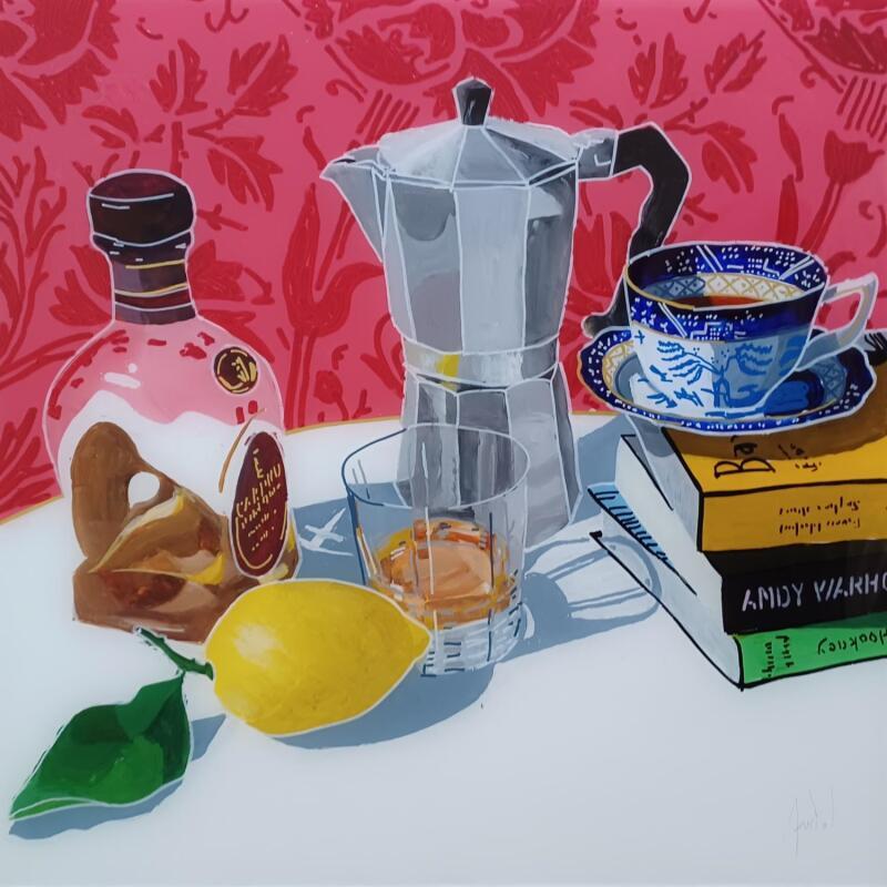 Painting Qui prenait un thé à 18h ? by Auriol Philippe | Painting Figurative Still-life Plexiglass Acrylic Posca