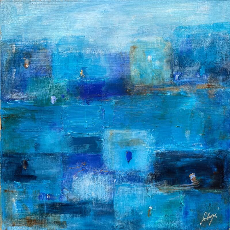 Painting Blue moments by Solveiga | Painting Acrylic