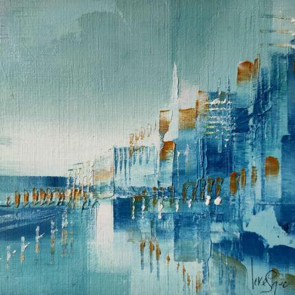 Painting Du bleu dans la tête by Levesque Emmanuelle | Painting Oil