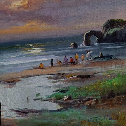 Pintura Playa de las catedrales por Cabello Ruiz Jose | Pintura Figurativo Aceite Iconos pop, Paisajes