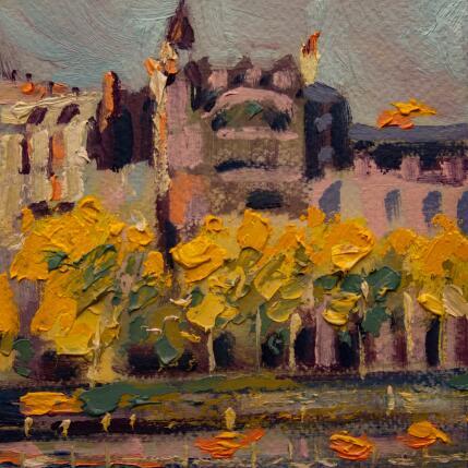 Painting Frondas amarillas by Fran Sosa | Painting Figurative Oil Architecture, Landscapes, Urban