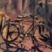 Painting Sombra de bicicleta by Fran Sosa | Painting Figurative Landscapes Urban Architecture Oil