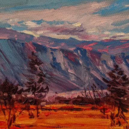 Peinture Valle naranja par Fran Sosa | Tableau Figuratif Huile Nature, Paysages