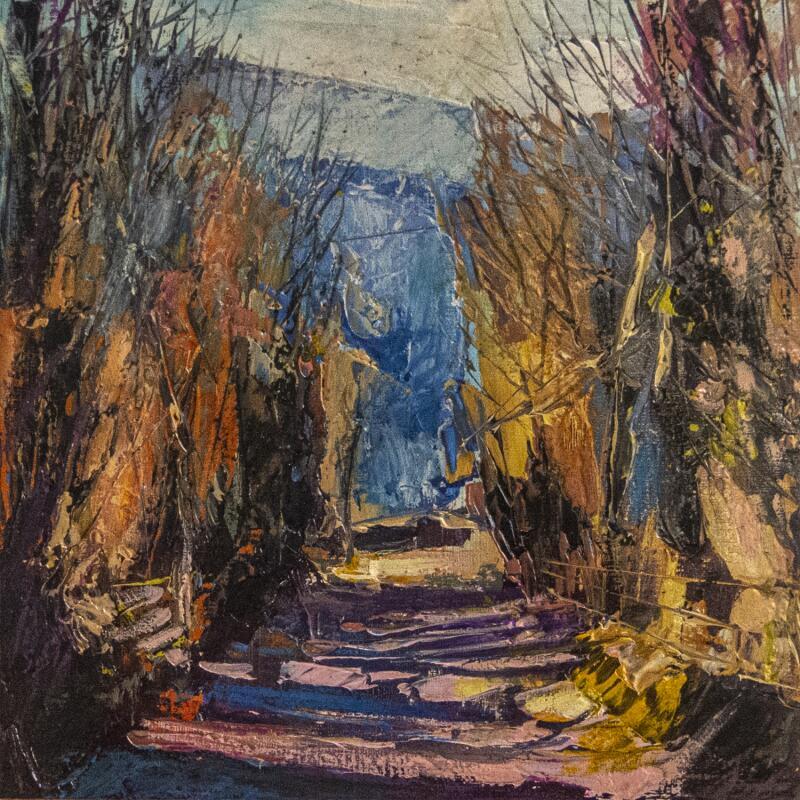 Painting Nanai by Fran Sosa | Painting Figurative Landscapes Nature Oil