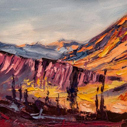 Painting Atardecer en La ciénaga by Fran Sosa | Painting Figurative Oil Landscapes, Nature