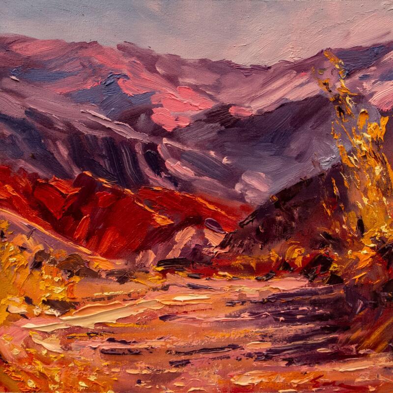 Painting Después de caminar by Fran Sosa | Painting Figurative Landscapes Nature Oil