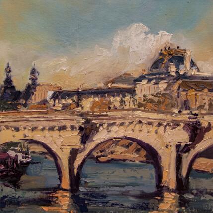 Painting Pont Neuf by Fran Sosa | Painting Figurative Oil Architecture, Landscapes, Urban