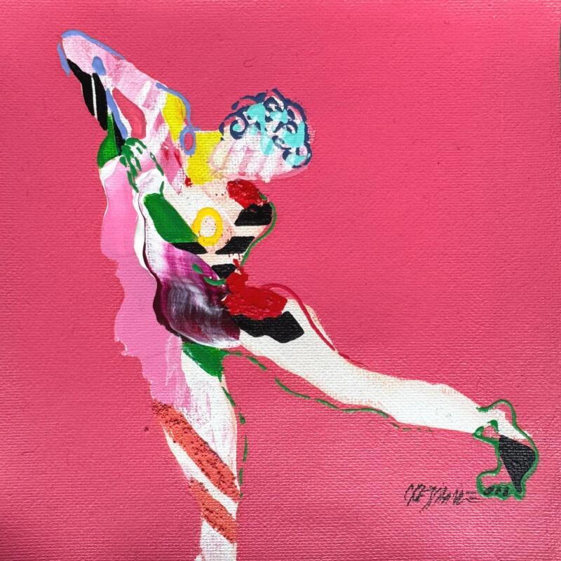 Peinture Étirement matinal  par Cressanne | Tableau Figuratif Nu Acrylique Sable