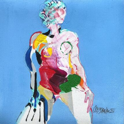 Gemälde Bientôt la baignade von Cressanne | Gemälde Figurativ Acryl, Sand Akt