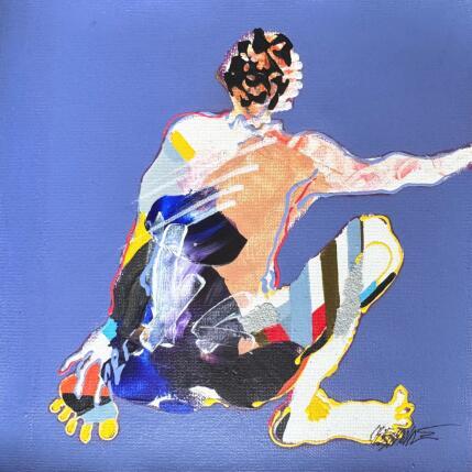 Peinture La jaune cadence  par Cressanne | Tableau Figuratif Acrylique, Sable Nu