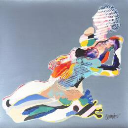 Peinture Le frisson mosaÏque  par Cressanne | Tableau Figuratif Acrylique, Sable Nu