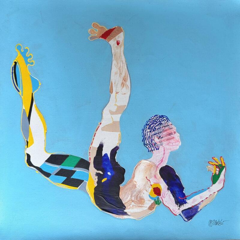 Peinture Pause gracile  par Cressanne | Tableau Figuratif Nu Acrylique Sable