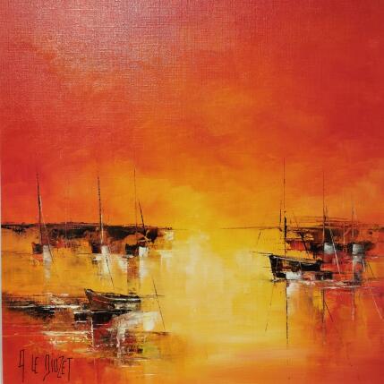 Painting Octomarine 21 by Le Diuzet Albert | Painting Figurative Oil