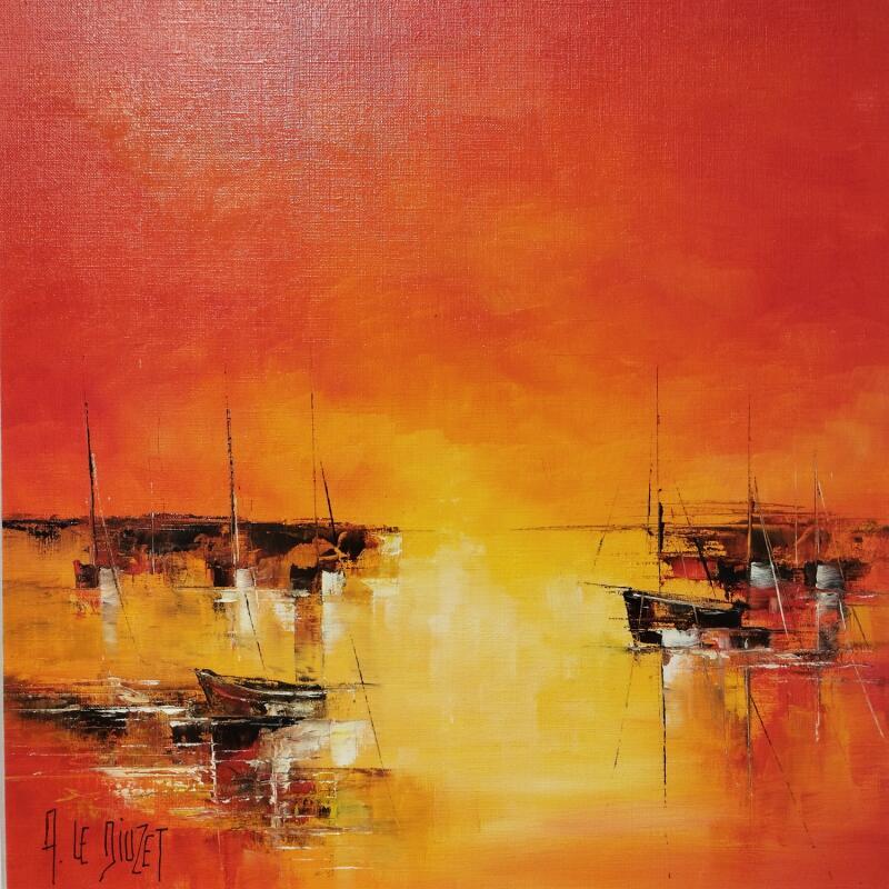 Painting Octomarine 21 by Le Diuzet Albert | Painting Figurative Oil