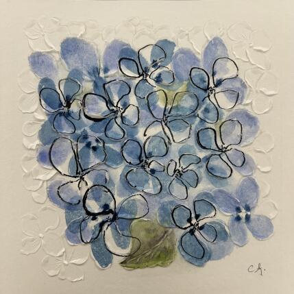 Peinture Bombshell hydrangea par Caitrin Alexandre | Tableau Impressionnisme Aquarelle, Encre Minimaliste, Nature, Paysages