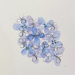 Peinture Bichon par Caitrin Alexandre | Tableau Impressionnisme Aquarelle, Encre Minimaliste, Nature, Paysages