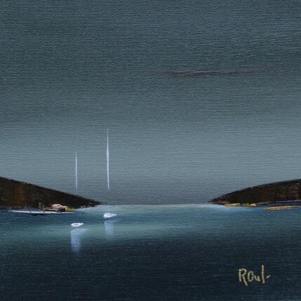 Peinture Horizon marin 84 par Roussel Marie-Ange et Fanny | Tableau Figuratif Huile Marine, Minimaliste