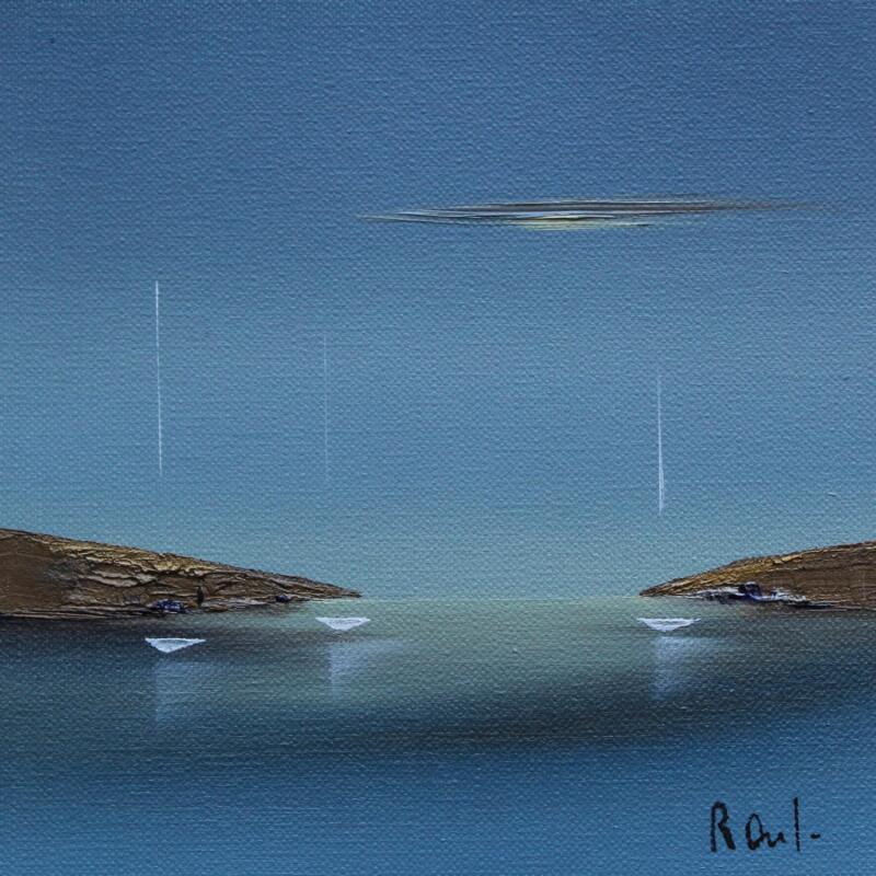 Peinture Plénitude 84 par Roussel Marie-Ange et Fanny | Tableau Figuratif Marine Minimaliste Huile