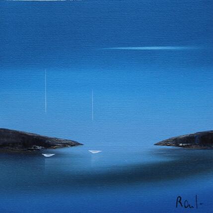 Peinture Douceur marine 84 par Roussel Marie-Ange et Fanny | Tableau Figuratif Huile Marine, Minimaliste