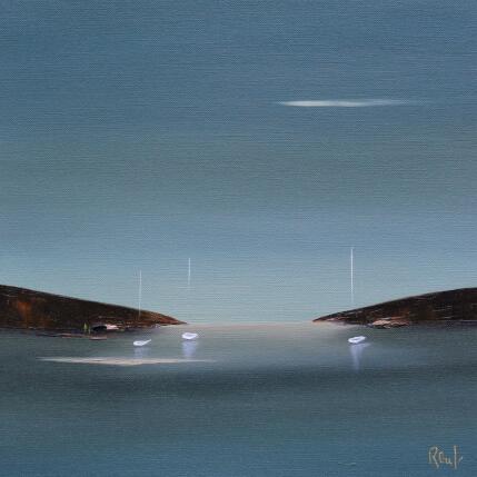 Peinture Horizon marin 84 par Roussel Marie-Ange et Fanny | Tableau Figuratif Huile Marine, Minimaliste