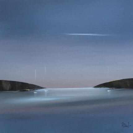 Painting Sérénité 84 by Roussel Marie-Ange et Fanny | Painting Figurative Oil Marine, Minimalist