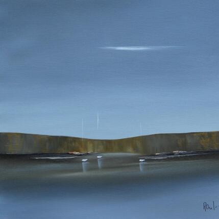 Gemälde Horizon marin 84 von Roussel Marie-Ange et Fanny | Gemälde Figurativ Öl Marine, Minimalistisch