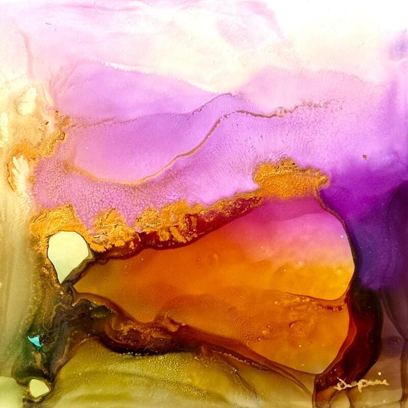 Painting 2863 Joyaux du Louvre by Depaire Silvia | Painting Abstract Mode Minimalist Acrylic