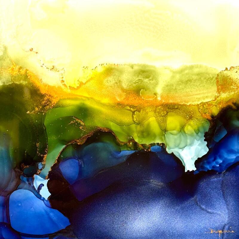 Peinture 2777 Colibri par Depaire Silvia | Tableau Abstrait Animaux Minimaliste Acrylique