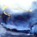 Gemälde 2783 Bleu velvet von Depaire Silvia | Gemälde Abstrakt Landschaften Marine Minimalistisch Acryl