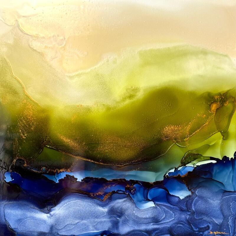 Gemälde 2804 Colibri von Depaire Silvia | Gemälde Abstrakt Tiere Minimalistisch Acryl