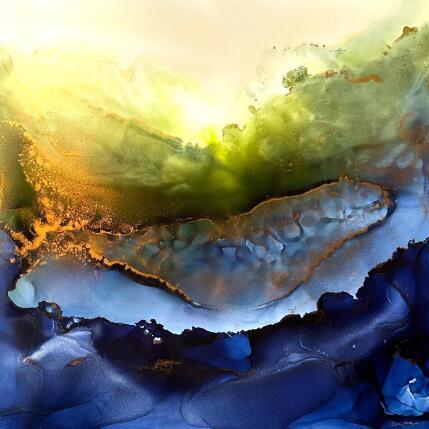 Peinture 2824 Colibri par Depaire Silvia | Tableau Abstrait Acrylique Animaux, Minimaliste