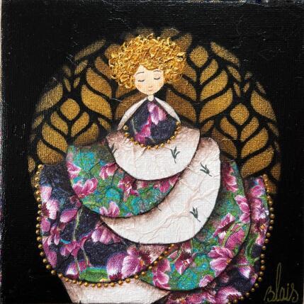 Peinture Léna par Blais Delphine | Tableau Figuratif Acrylique, Collage Enfant, Minimaliste
