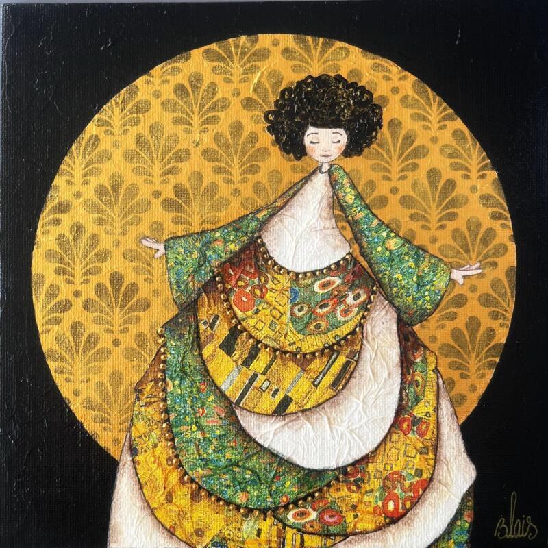 Peinture Frida par Blais Delphine | Tableau Figuratif Scènes de vie Enfant Acrylique Collage